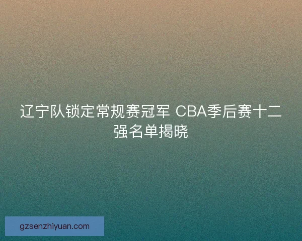 辽宁队锁定常规赛冠军 CBA季后赛十二强名单揭晓 辽宁队锁定常规赛冠军 CBA季后赛十二强名单揭晓