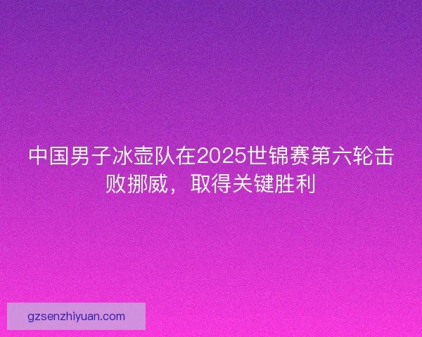 中国男子冰壶队在2025世锦赛第六轮击败挪威,取得关键胜利 中国男子冰壶队在2025世锦赛第六轮击败挪威,取得关键胜利